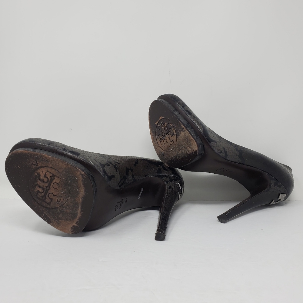 Tory Burch Jude Amazon Python Snake Print Leather… - image 5